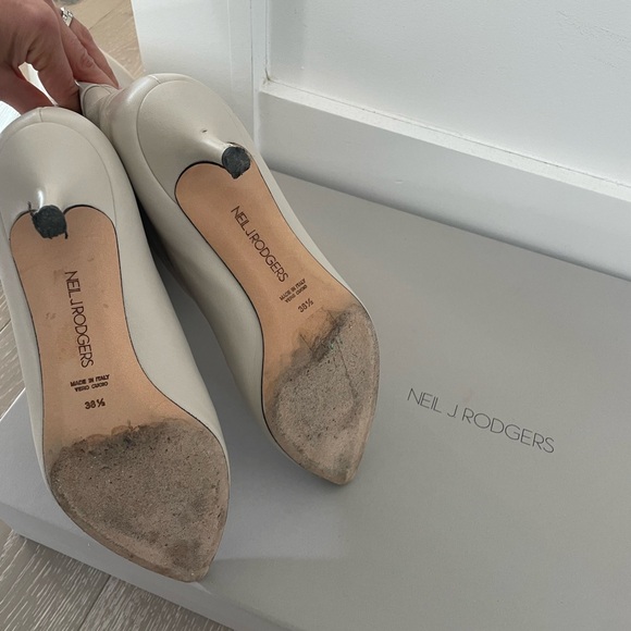 Neil J Rodgers Eva Slouch Boots Bone Color size 8 - Picture 6 of 12